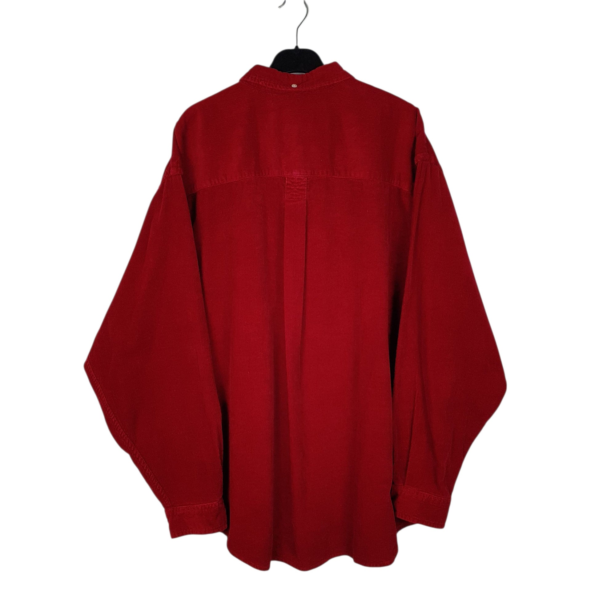 Mens Red Eddie Bauer Corduroy Vintage 90s  Shirt