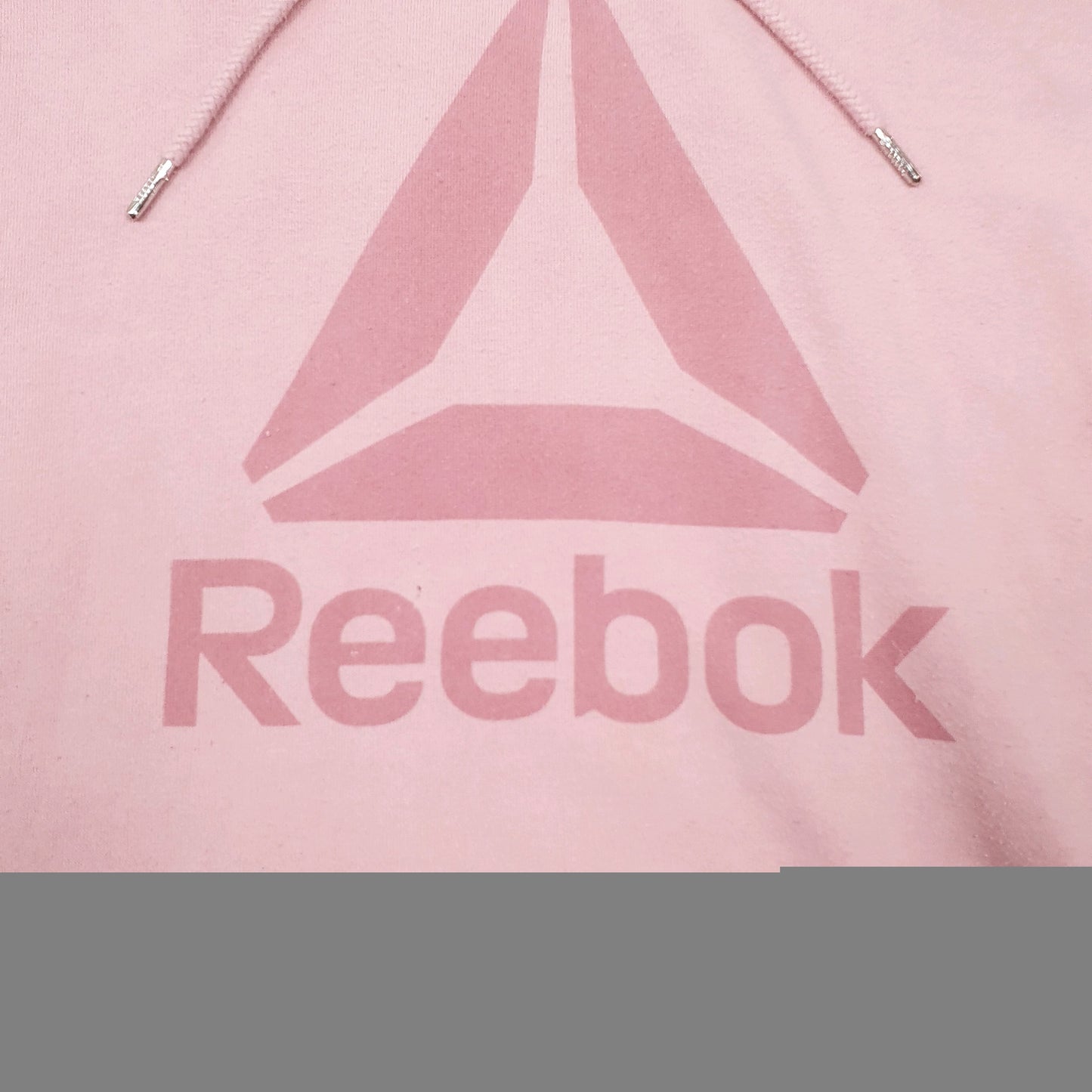 Womens Pink Reebok Spellout Hoodie Jumper
