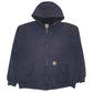 Mens Navy Carhartt Hoodie Padded Full Zip Jumper