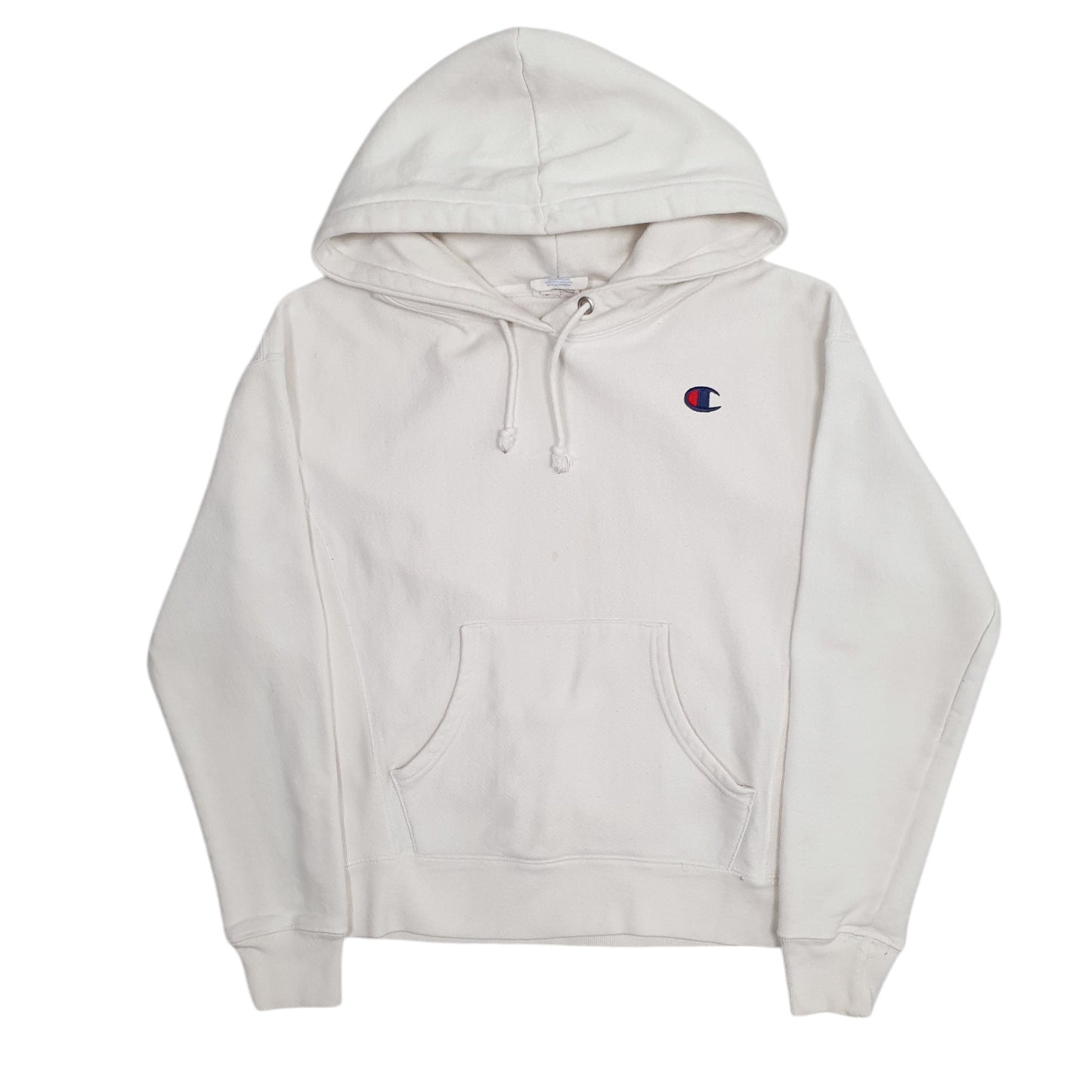 Womens White Champion Reverse Weave Hoodie Jumper