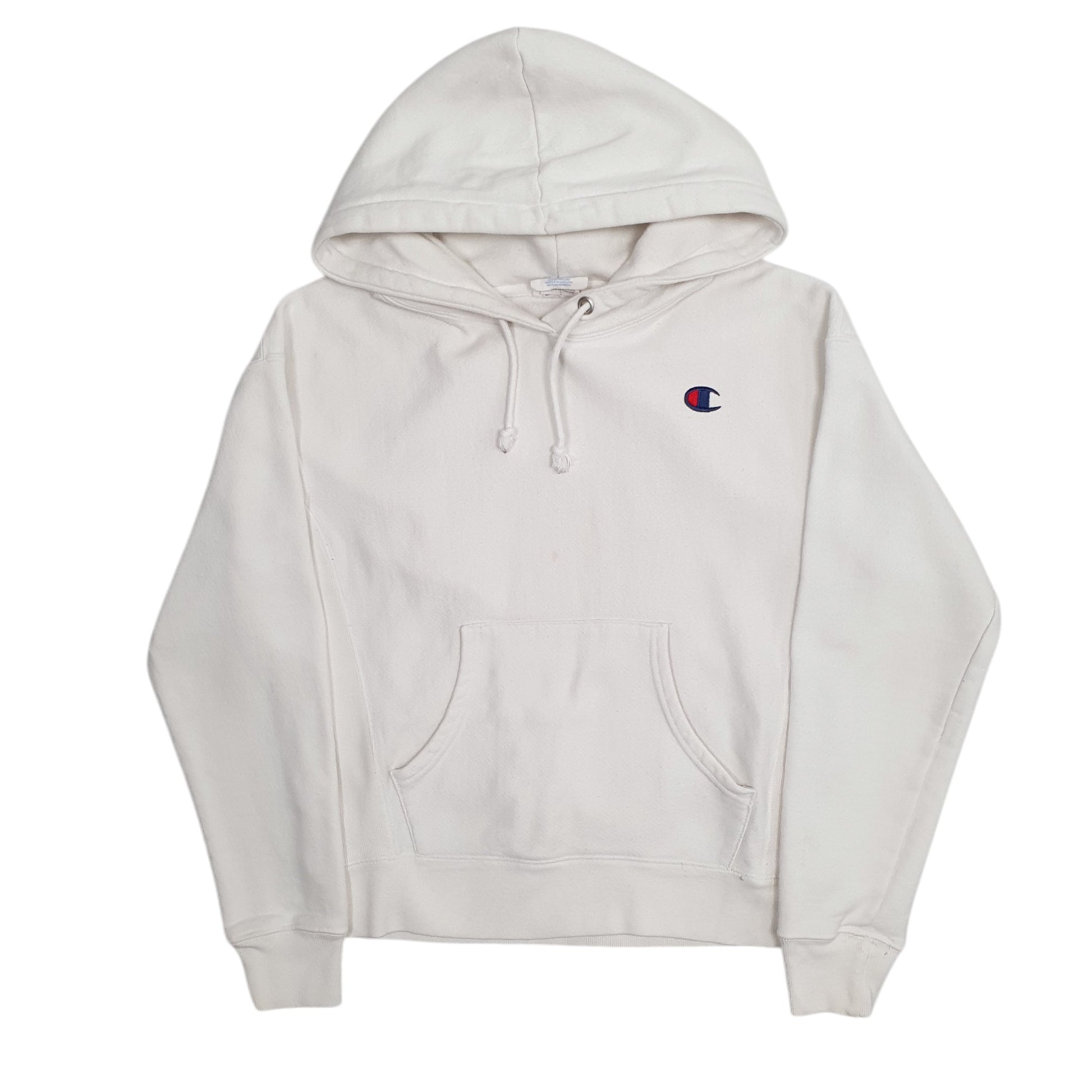Womens White Champion Reverse Weave Hoodie Jumper