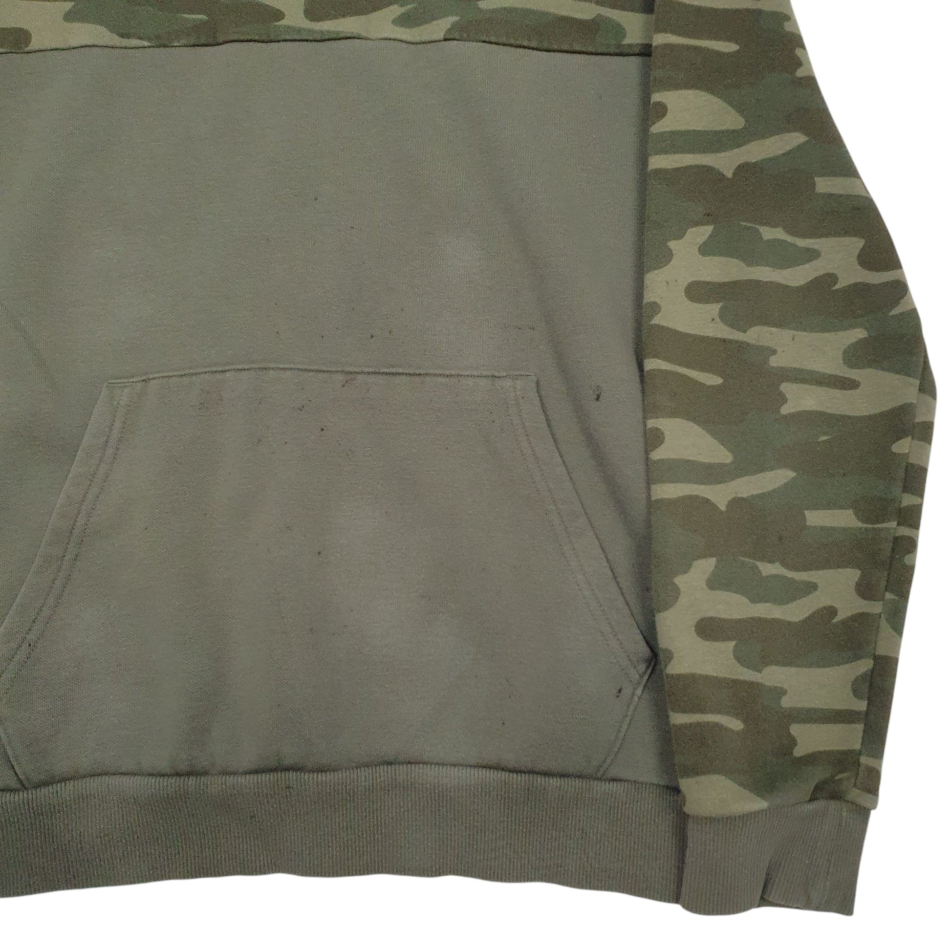 Mens Green Puma Camo Hoodie Jumper