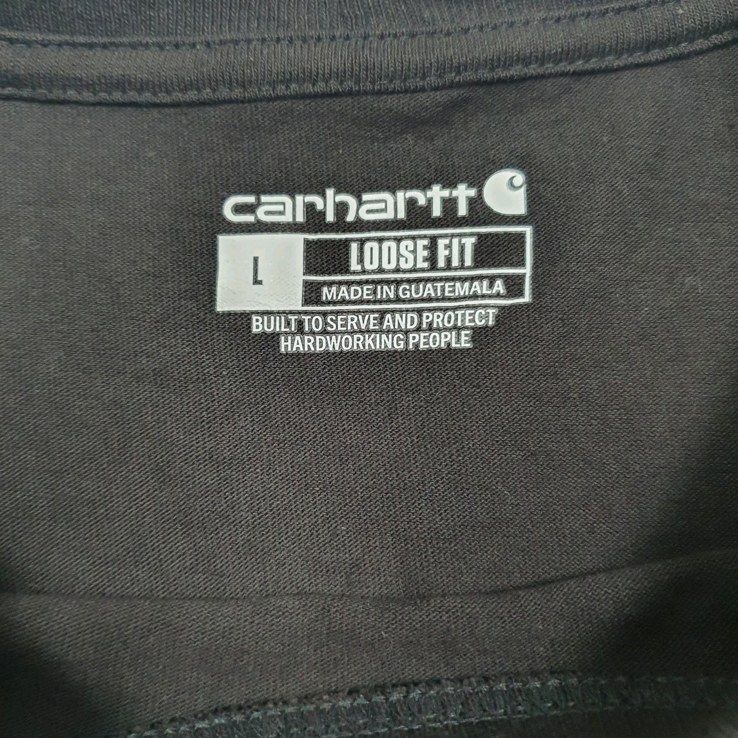 Mens Black Carhartt   T Shirt