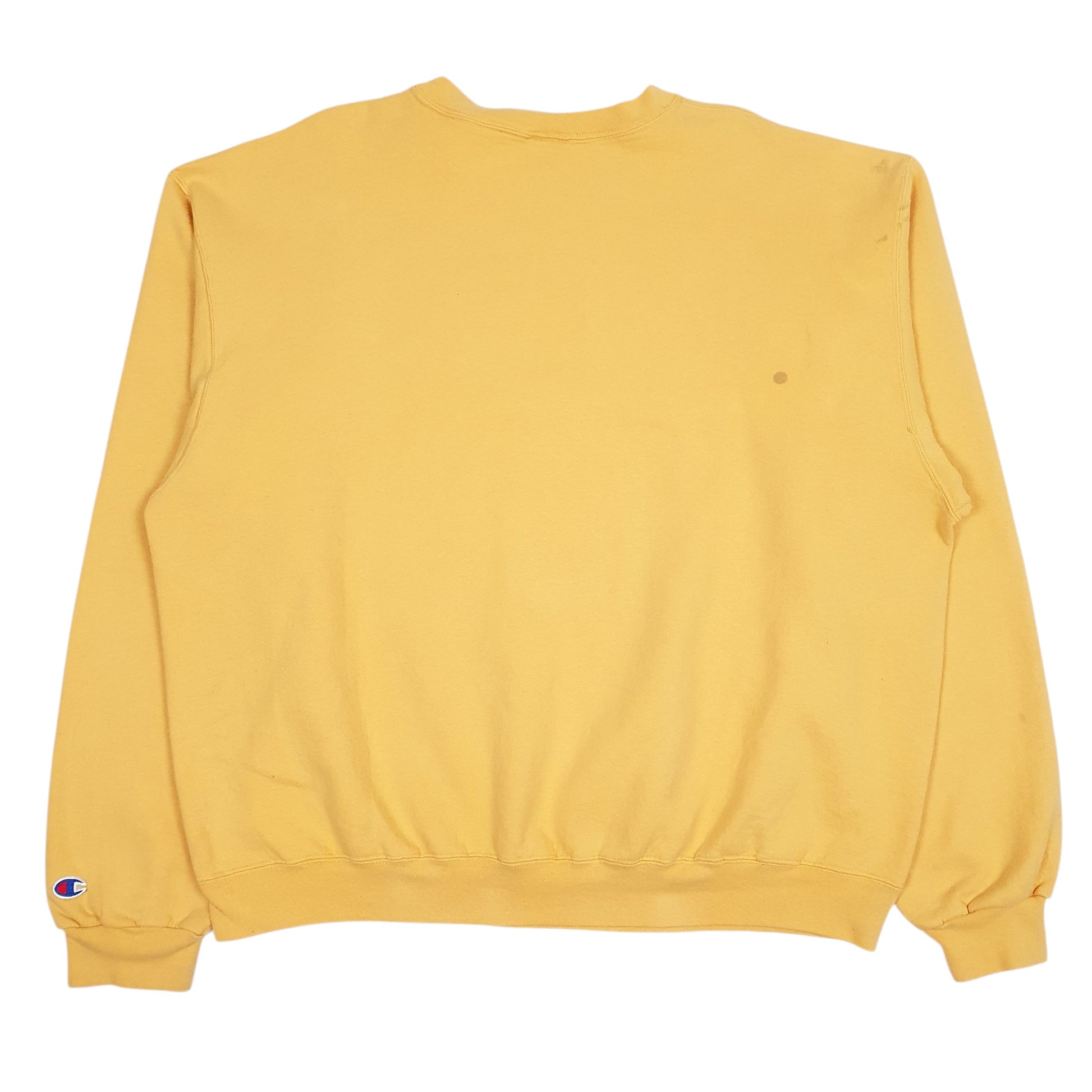 Mens Yellow Champion  Crewneck Jumper