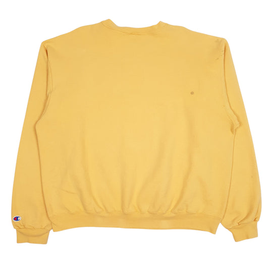 Mens Yellow Champion  Crewneck Jumper
