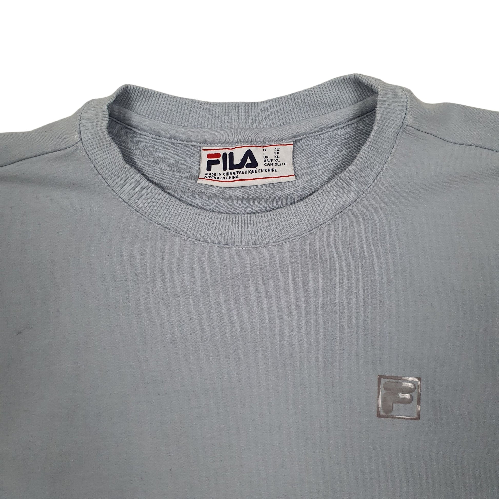 Mens Blue Fila  Crewneck Jumper