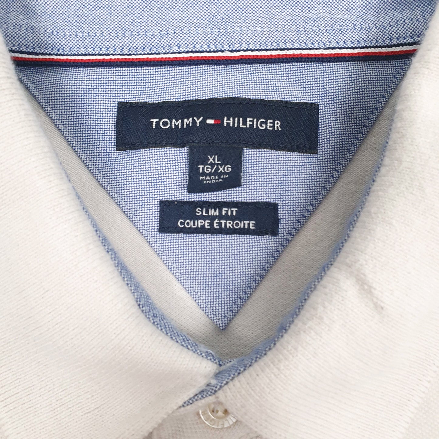 Mens Red Tommy Hilfiger  Crewneck Polo Shirt