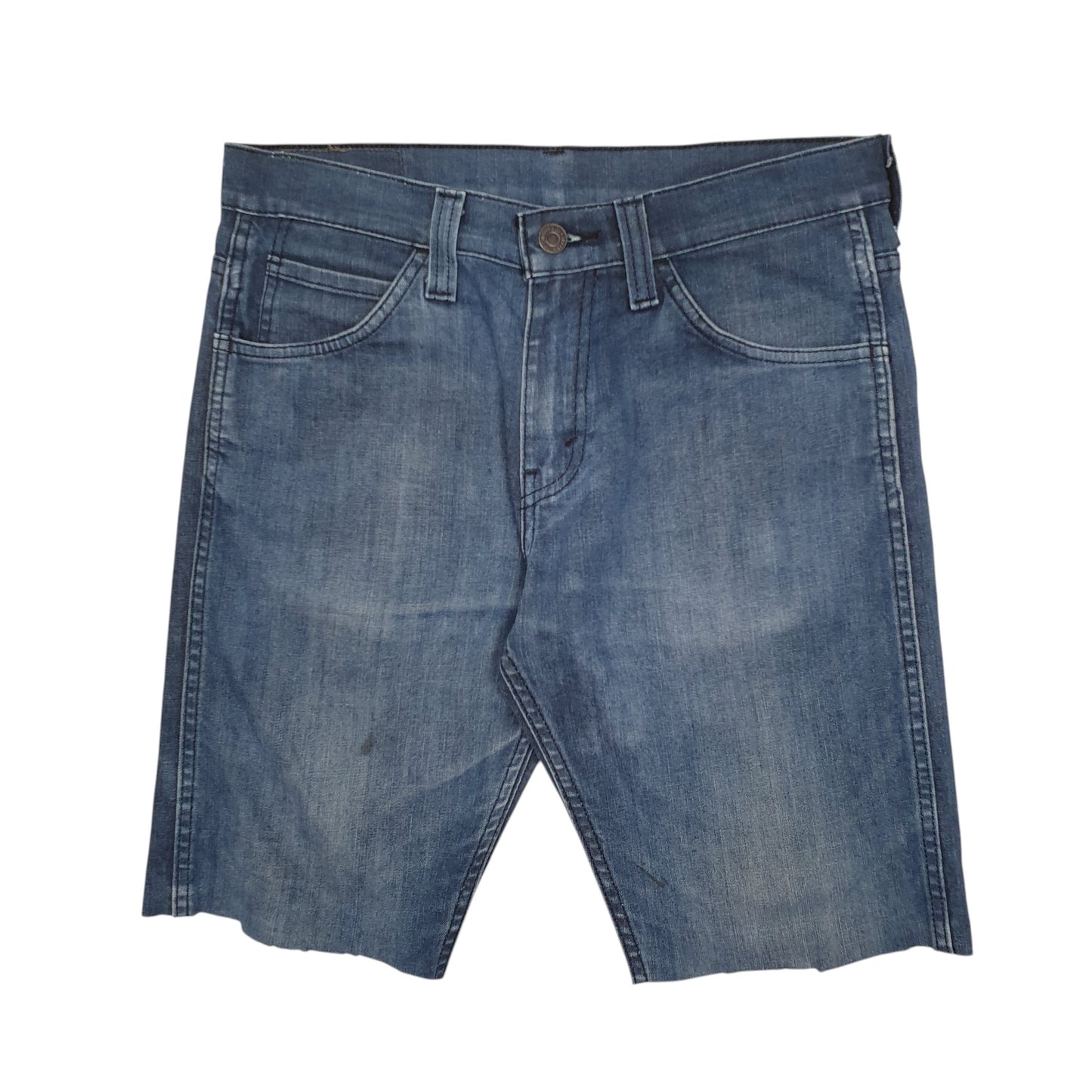 Mens Blue Levis Stretch Denim Shorts