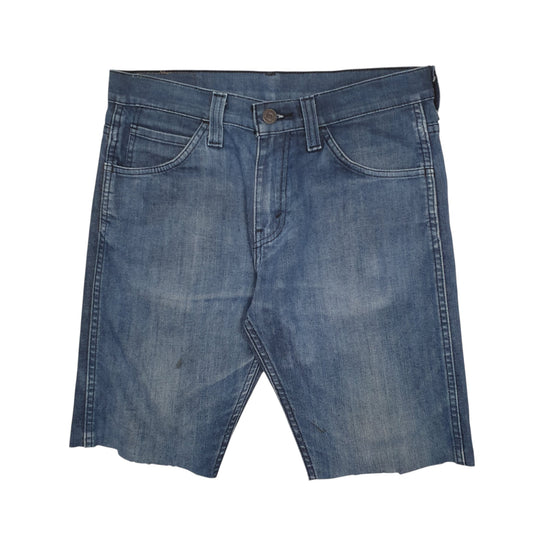 Mens Blue Levis Stretch Denim Shorts