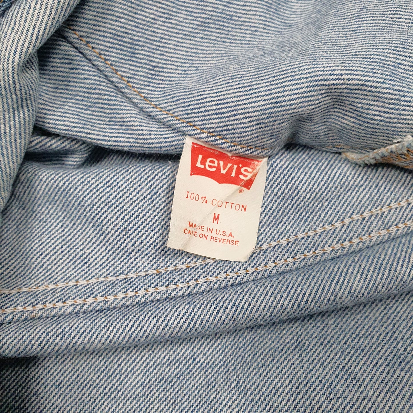 Mens Blue Levis Vintage 90s Type 3 Trucker Hoodie Coat