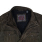 Mens Brown Levis Bomber Sherpa Lined Military  Coat