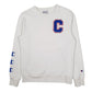 Mens White Champion  Crewneck Jumper