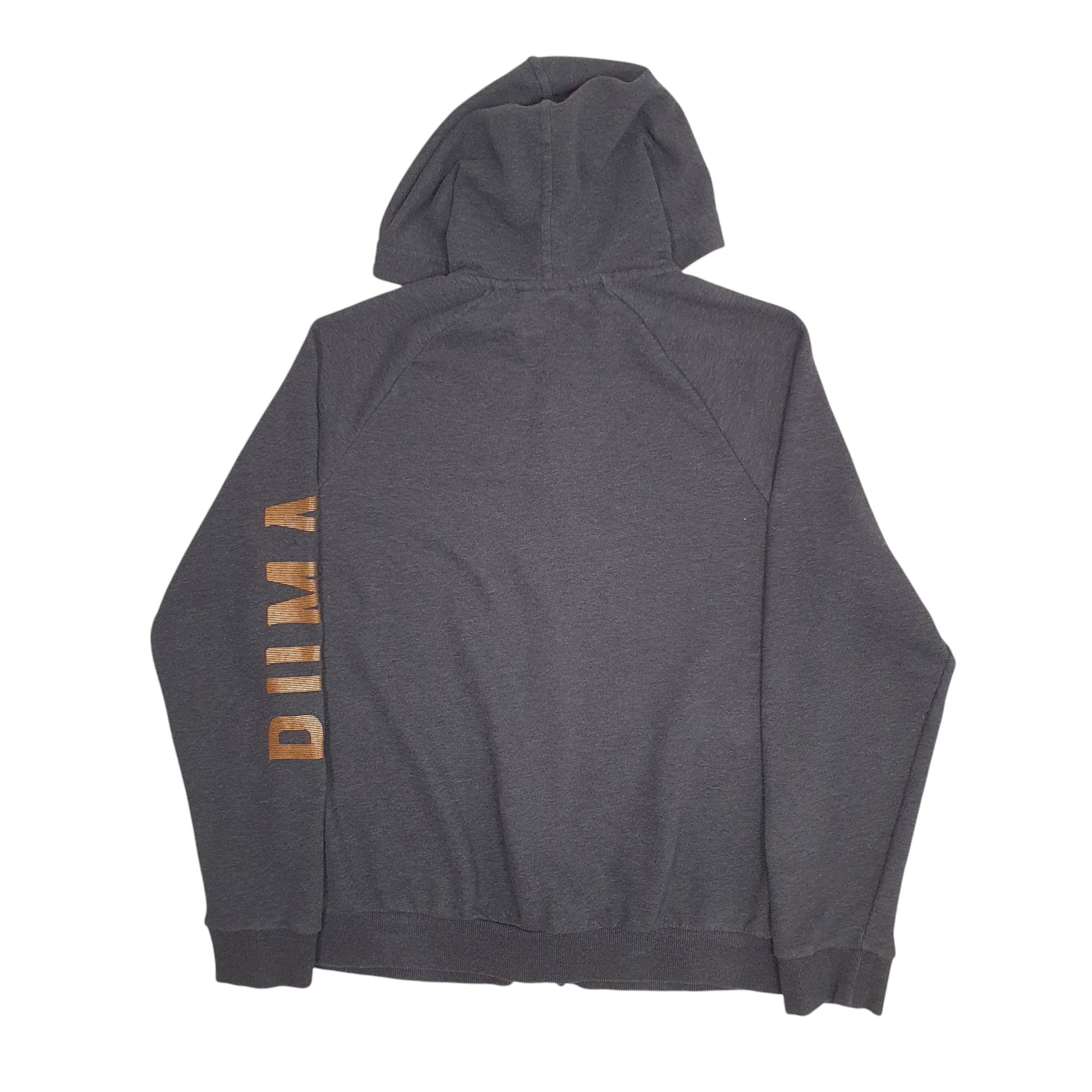 Womens Grey Puma Hoodie Full Zip Jumper