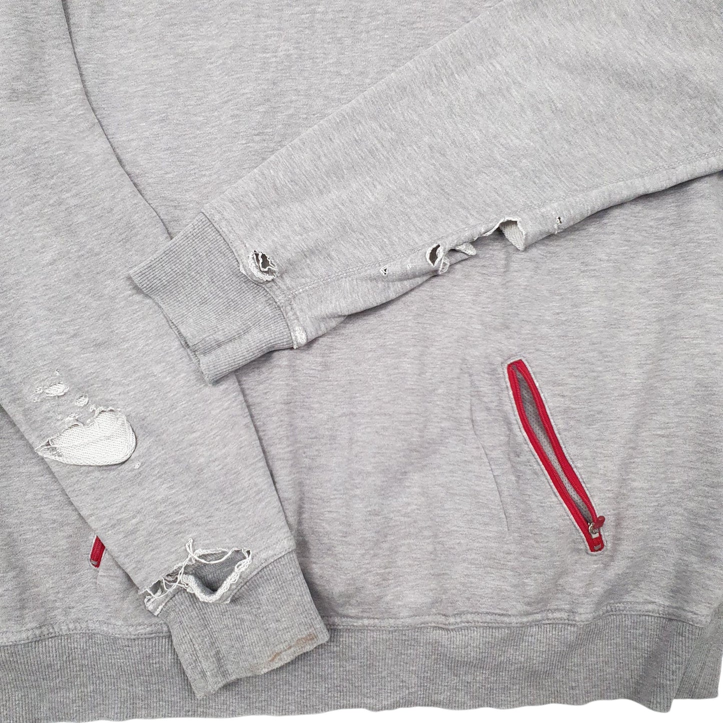 Mens Grey Nike Vintage Hoodie Jumper