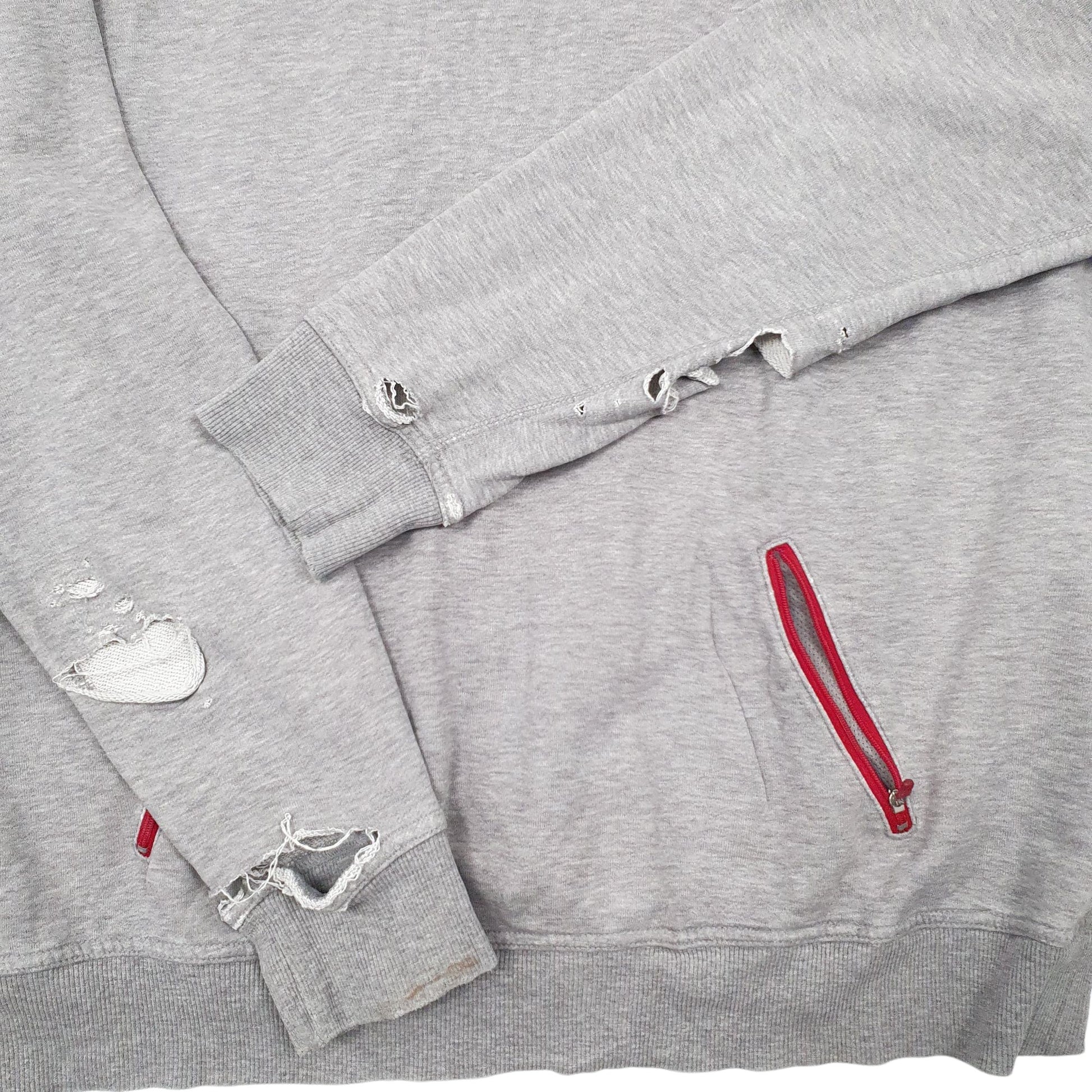 Mens Grey Nike Vintage Hoodie Jumper