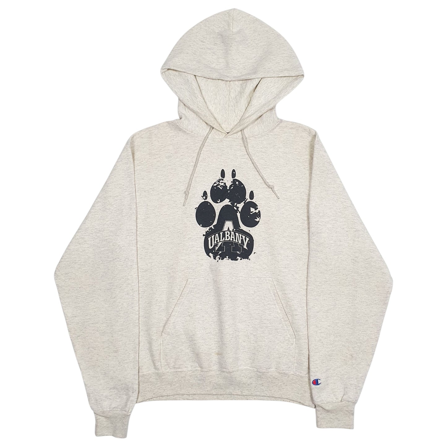 Mens Cream Champion  Hoodie Jumper