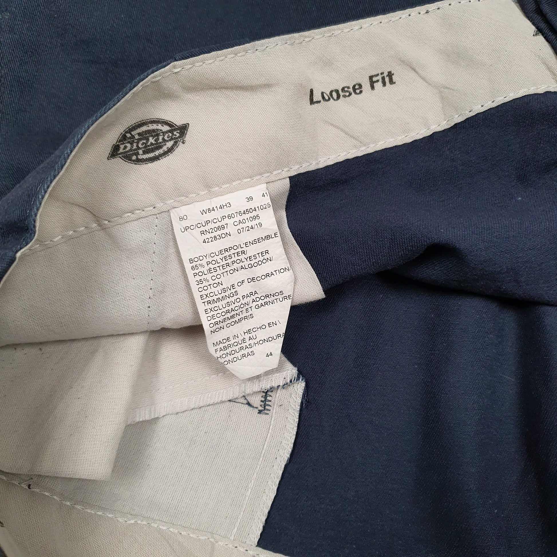 Mens Navy Dickies Loose Fit Workwear  Shorts