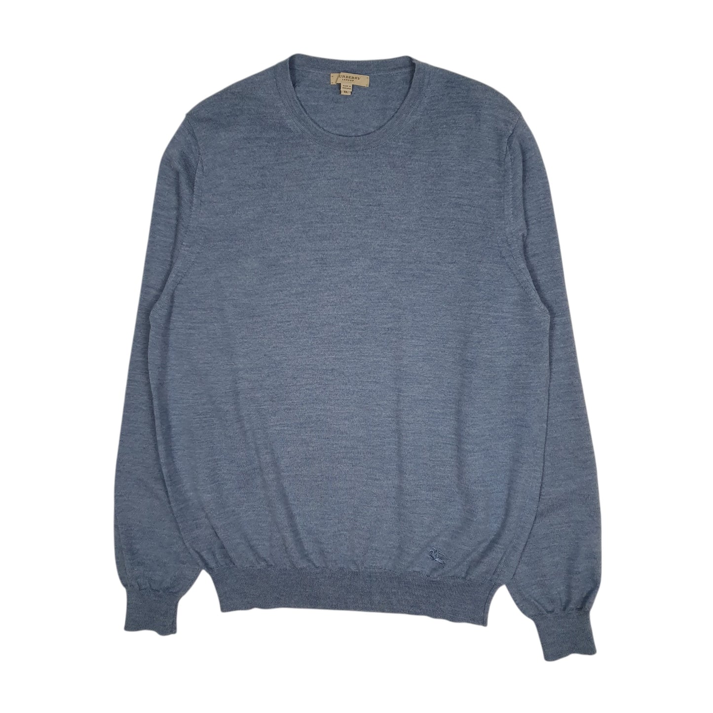 Mens Blue Burberry  Crewneck Jumper