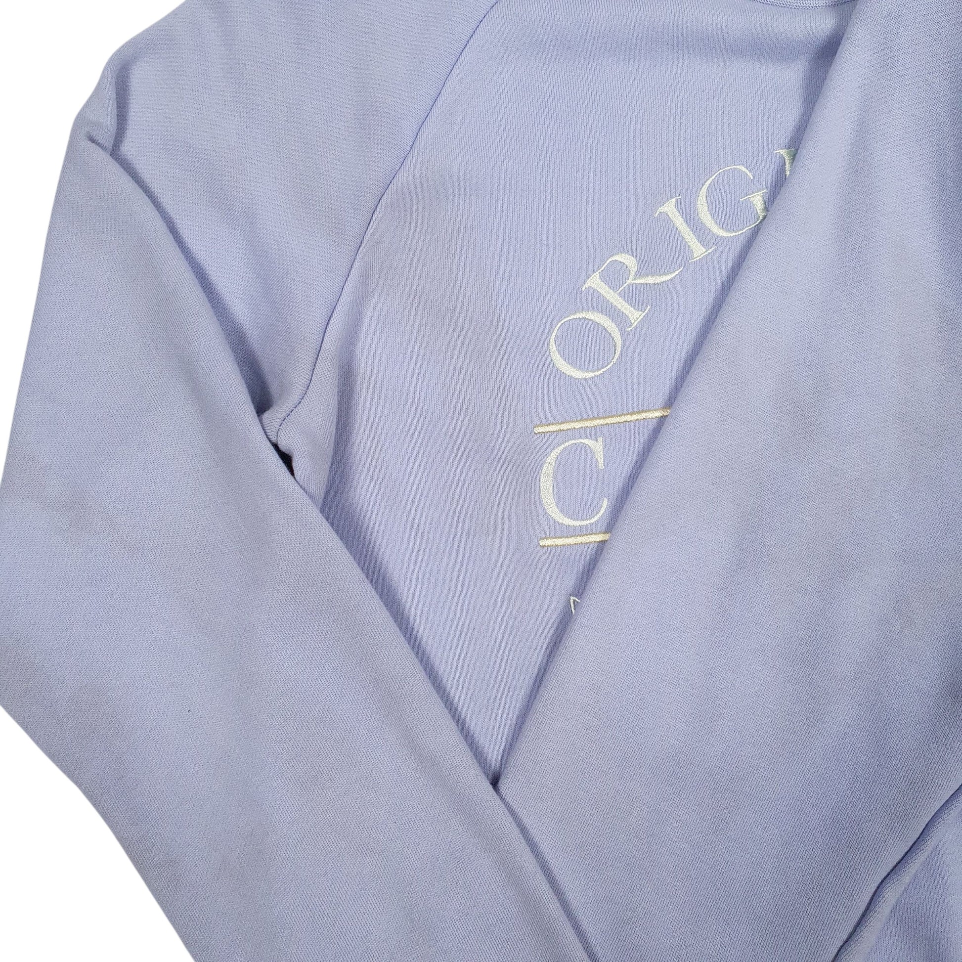 Mens Purple Adidas Spellout Crewneck Jumper