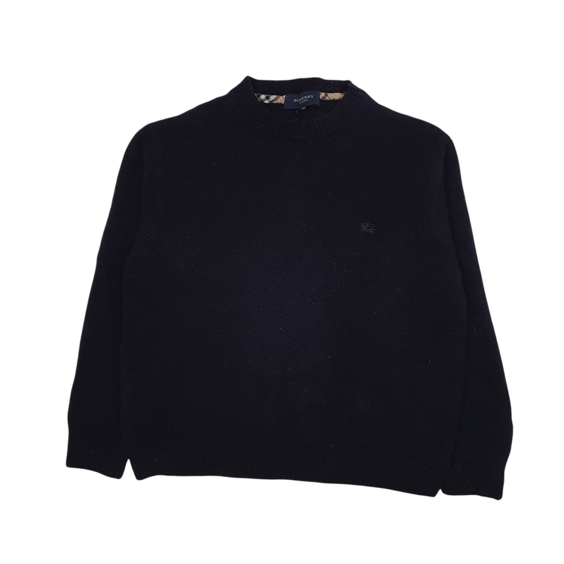 Womens Navy Burberry  Crewneck Jumper