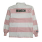 Mens Pink Barbarian Rugby Softball Hoodie Polo Shirt