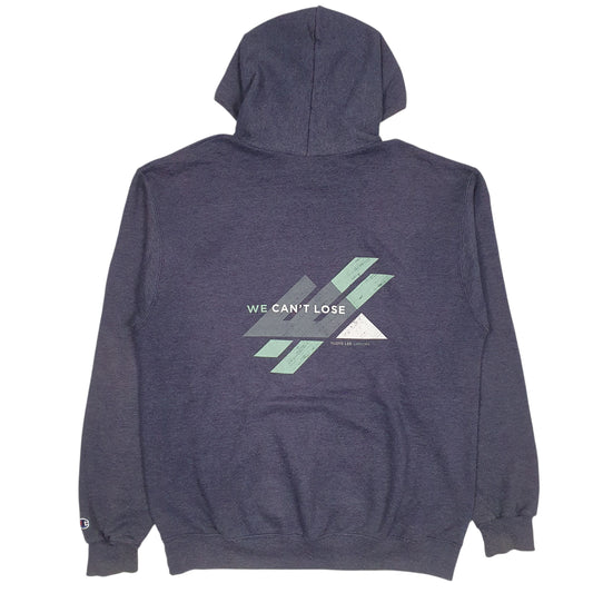 Mens Blue Champion  Hoodie Jumper