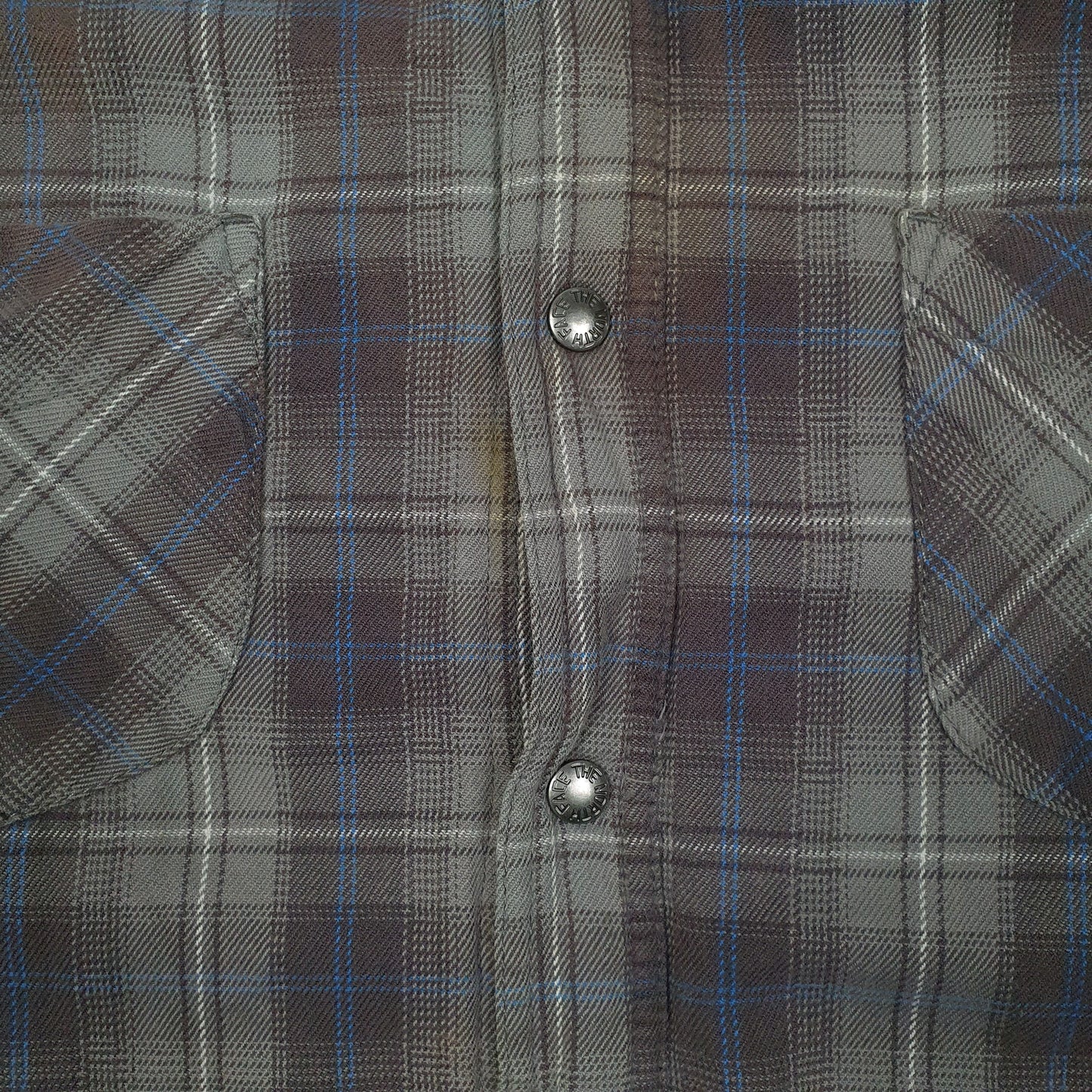 Mens Grey The North Face Plaid Insulated Full Zip Coat