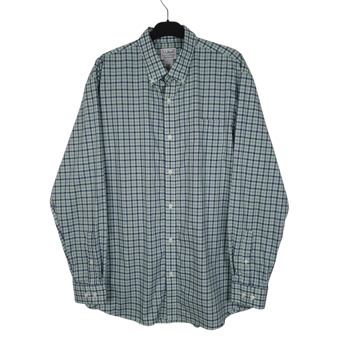Mens Green L.L.Bean  Long Sleeve Shirt