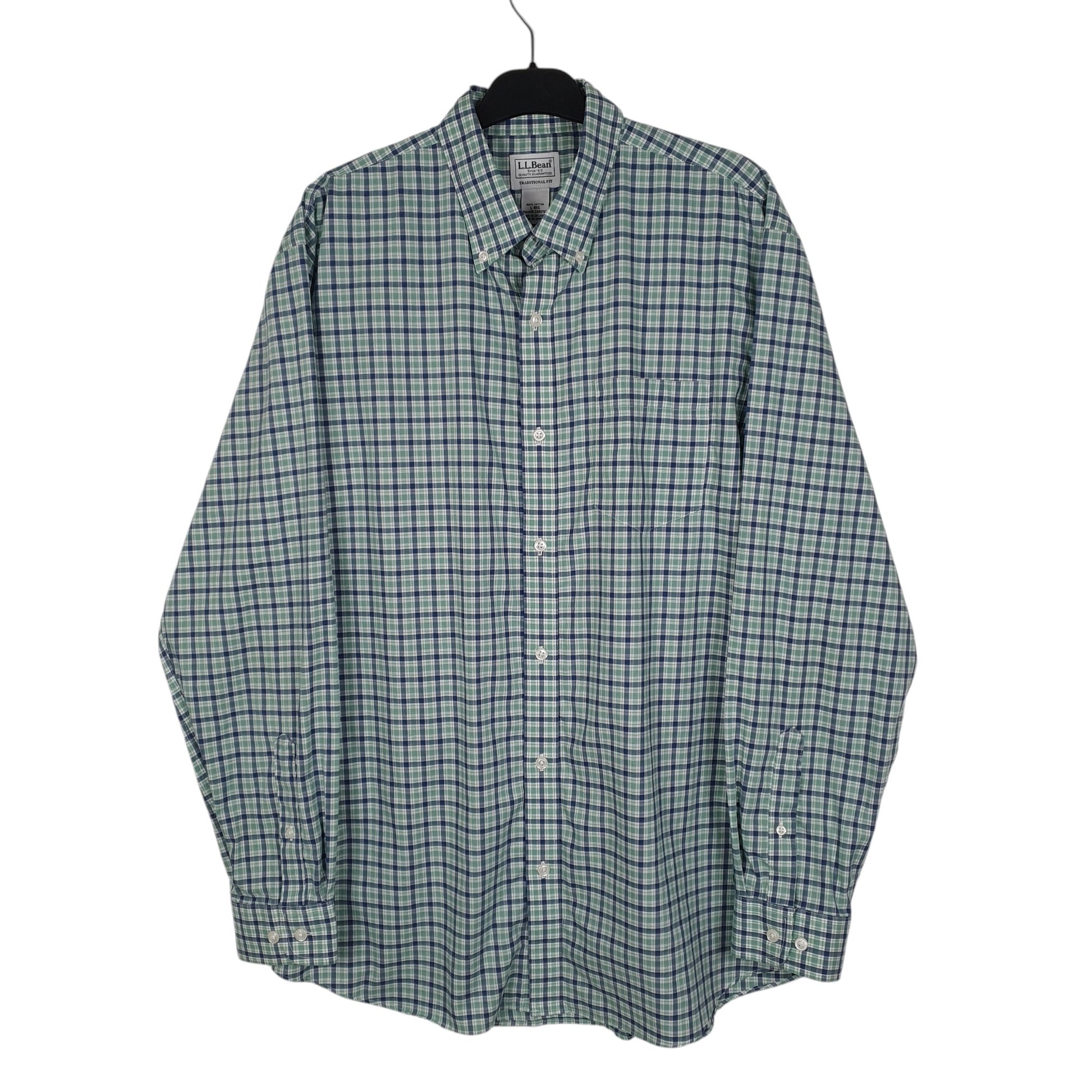 Mens Green L.L.Bean  Long Sleeve Shirt