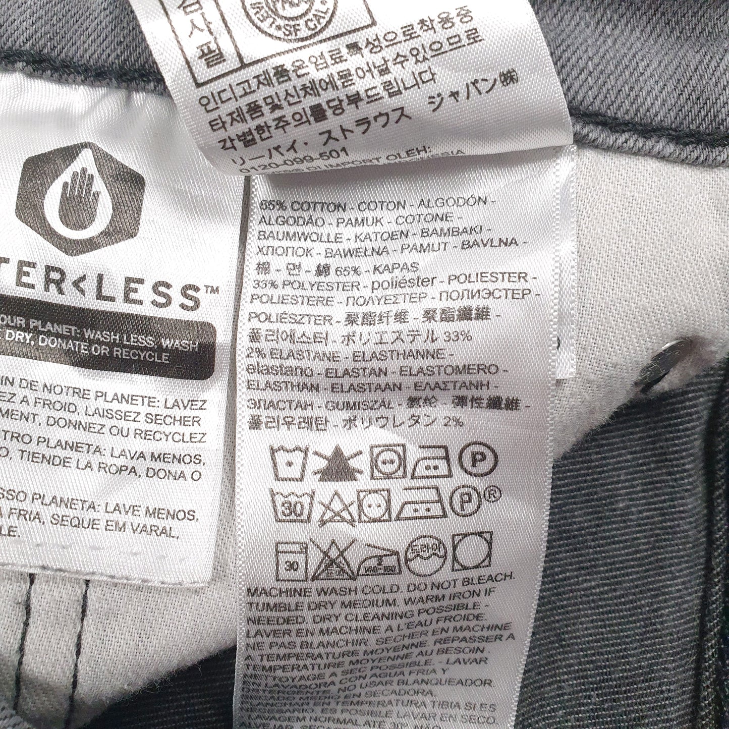 Mens Grey Levis 511  Jeans