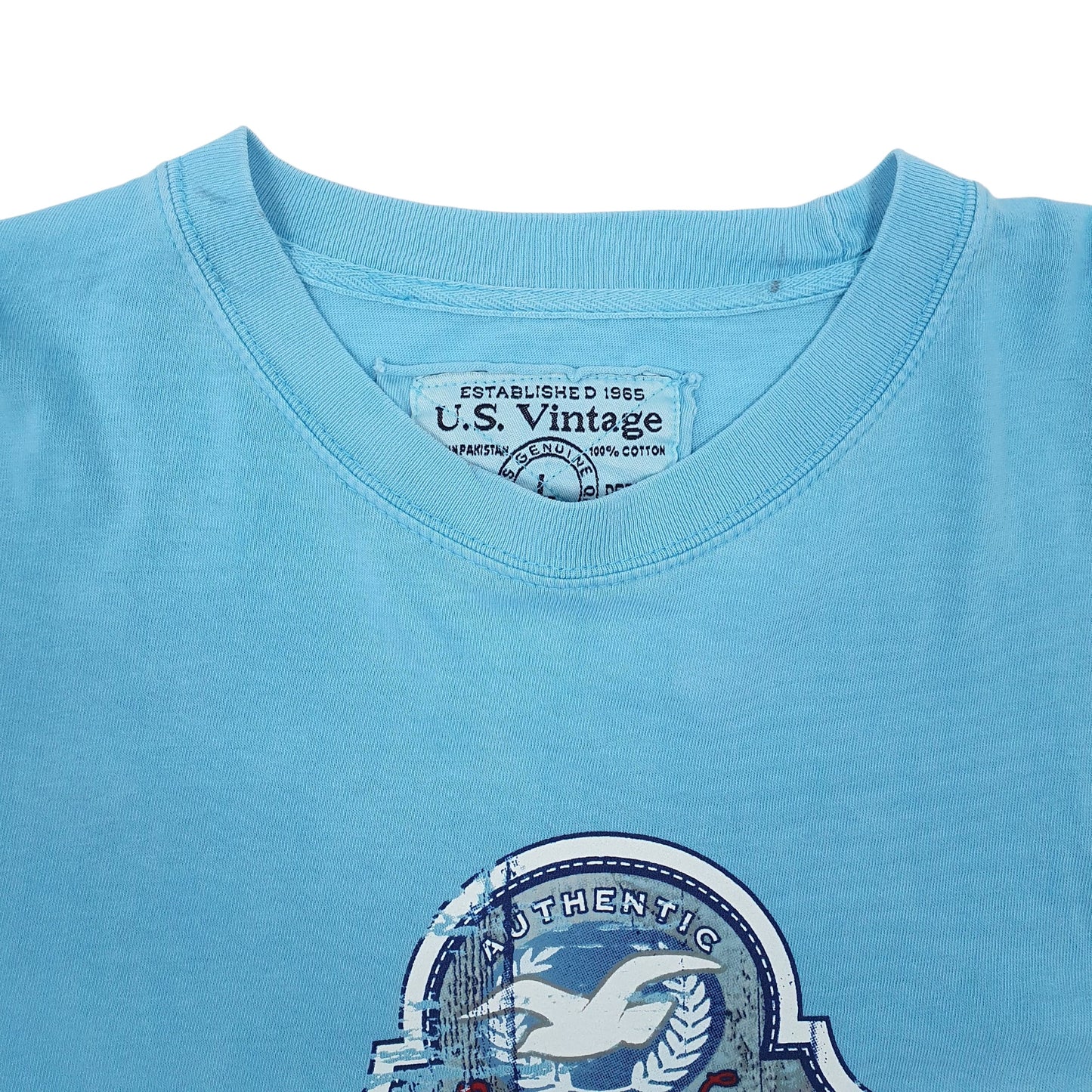 Mens Blue US Vintage Myrtle Beach  T Shirt