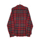Mens Red Woolrich Thick Flannel Plaid  Shirt