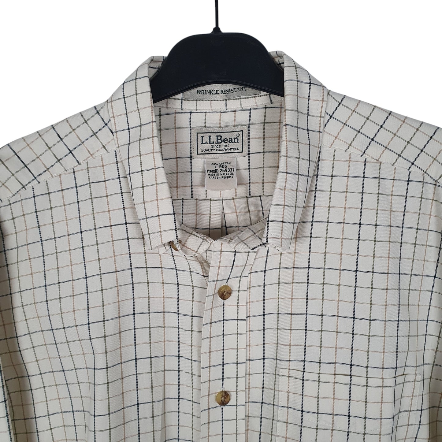 Mens Cream L.L.Bean   Shirt