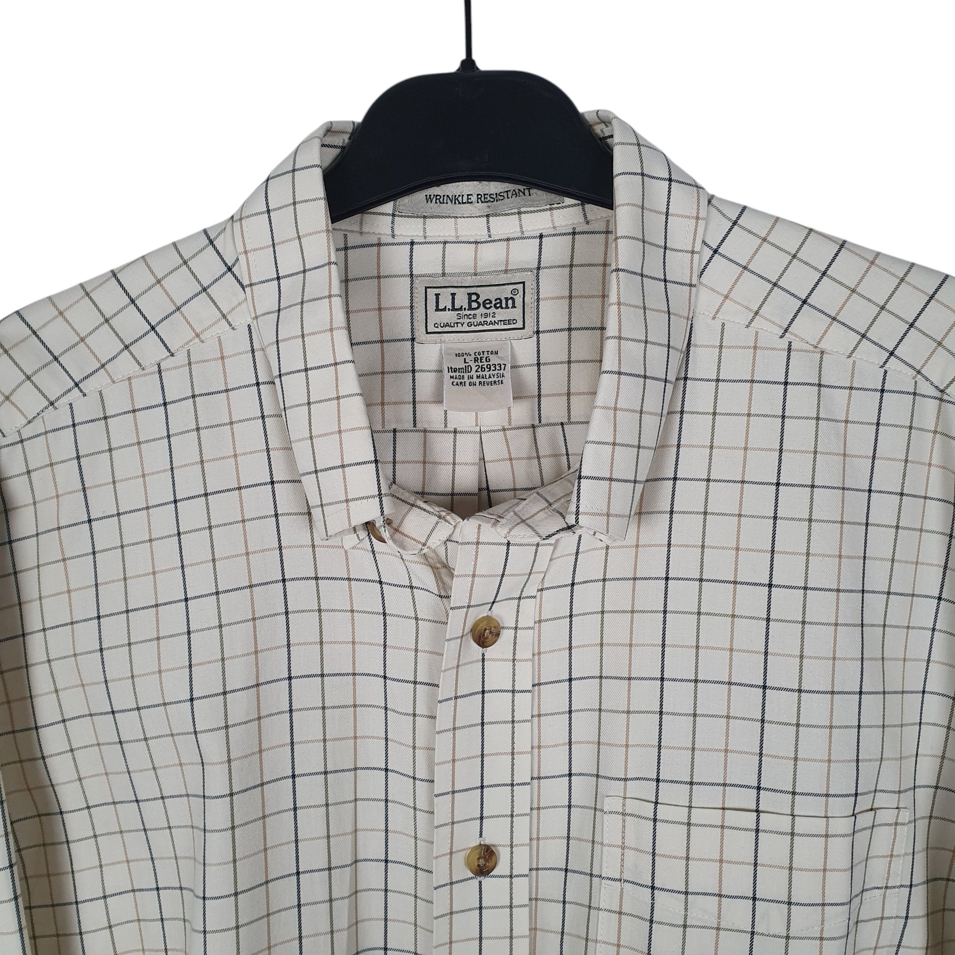 Mens Cream L.L.Bean   Shirt