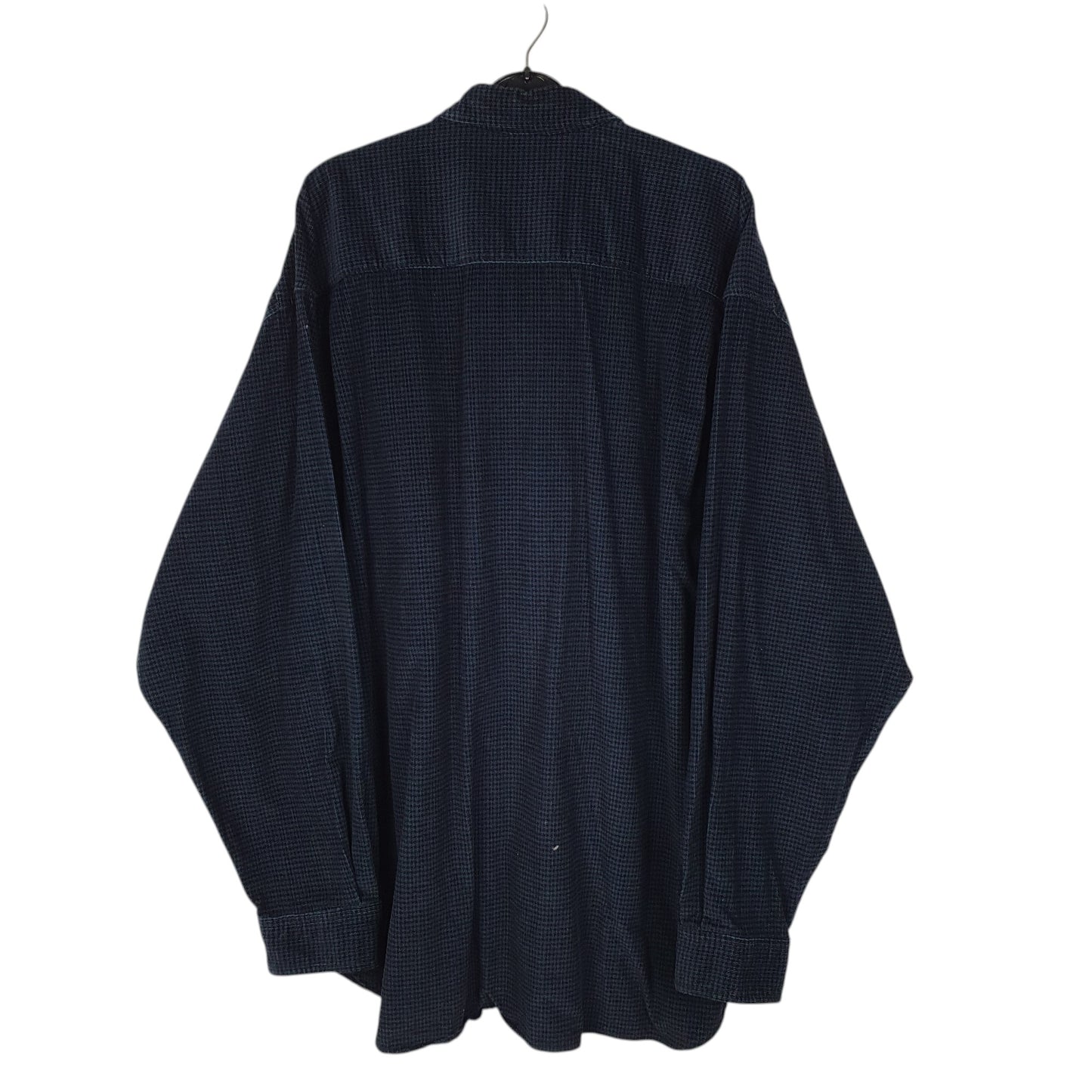 Mens Navy Eddie Bauer Houndstooth Corduroy  Shirt