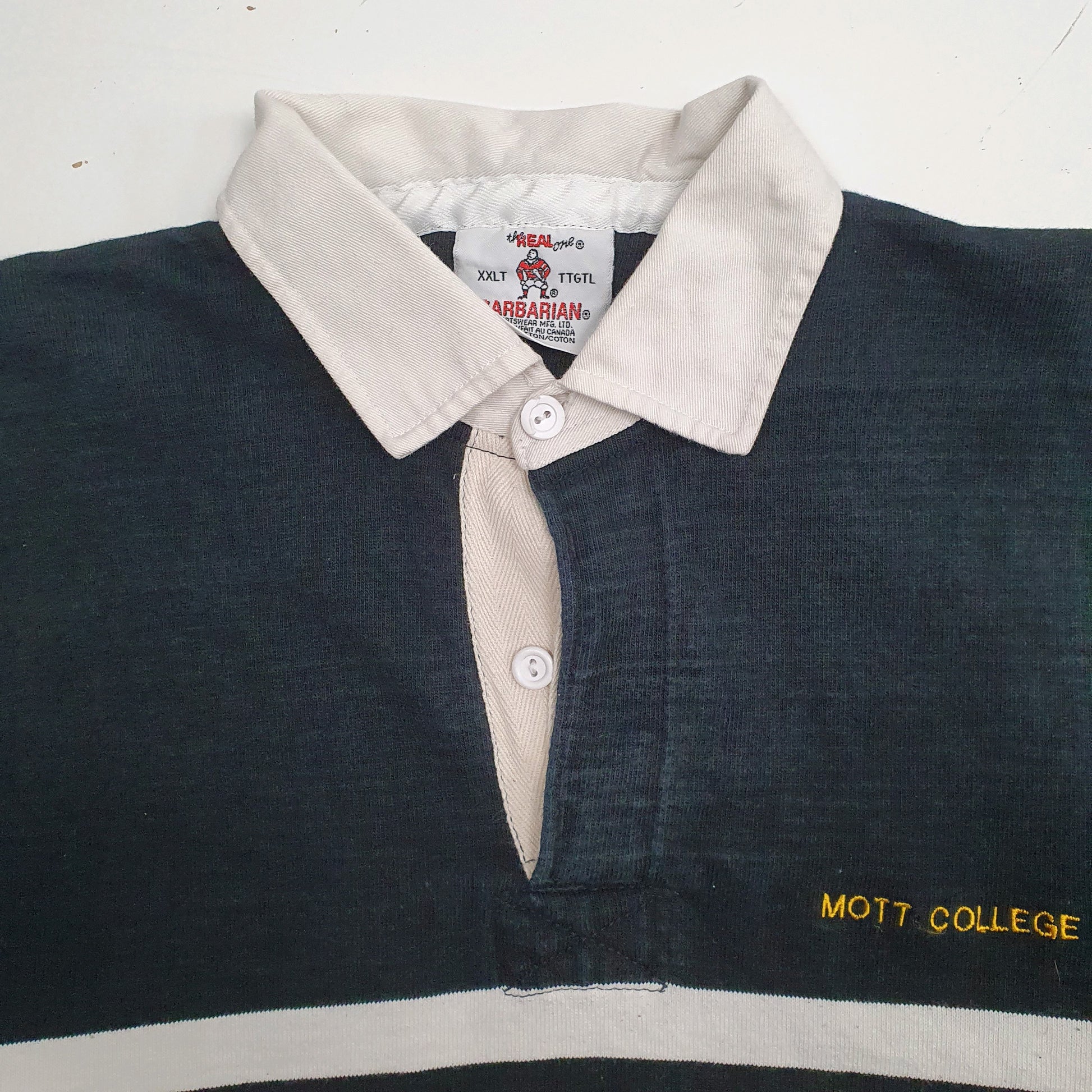 Mens Black Barbarian Rugby  Polo Shirt