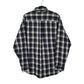 Mens Navy L.L.Bean Thick Flannel Plaid  Shirt
