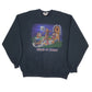 Mens Black Disney Vintage 90s Halloween Crewneck Jumper