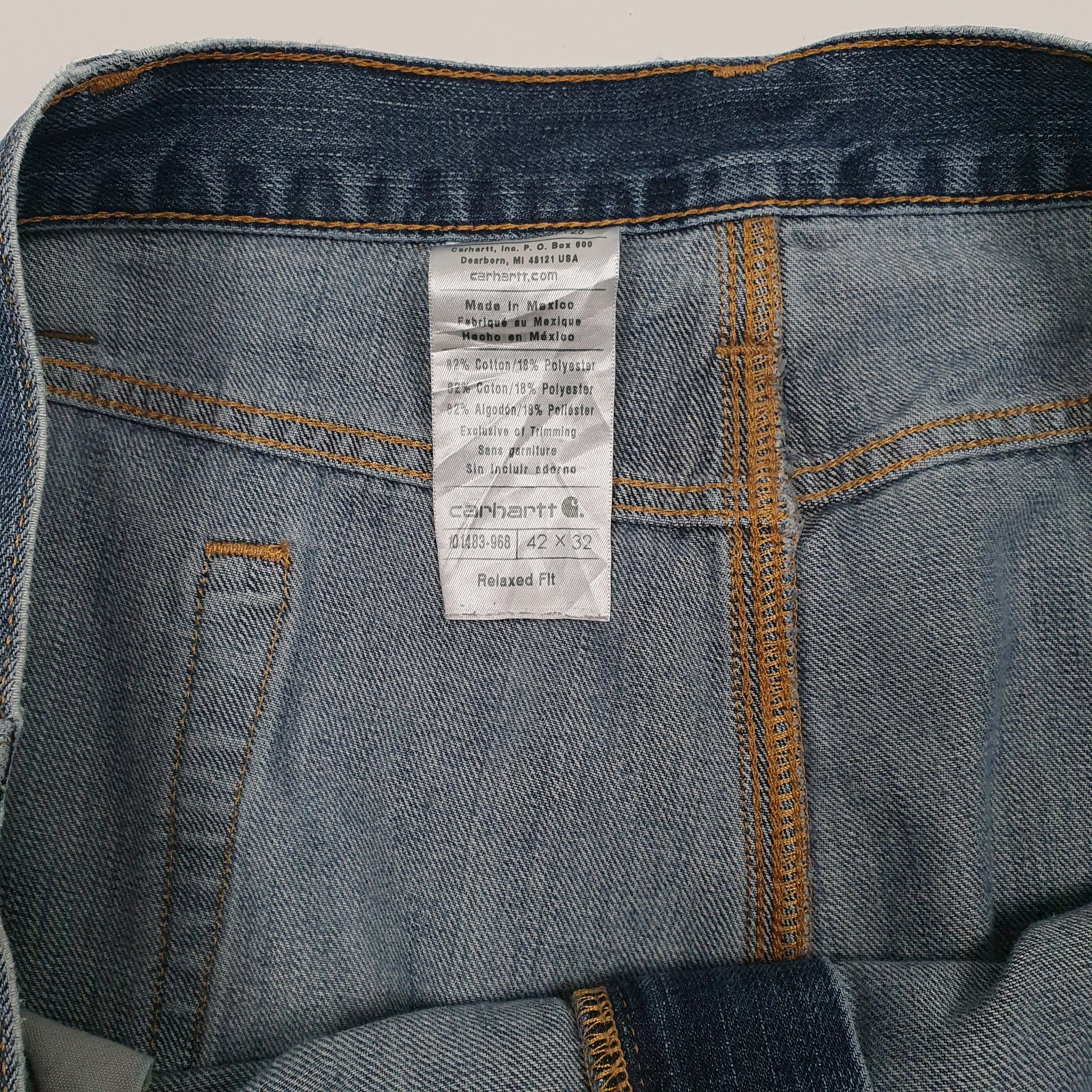 Mens Blue Carhartt   Shorts