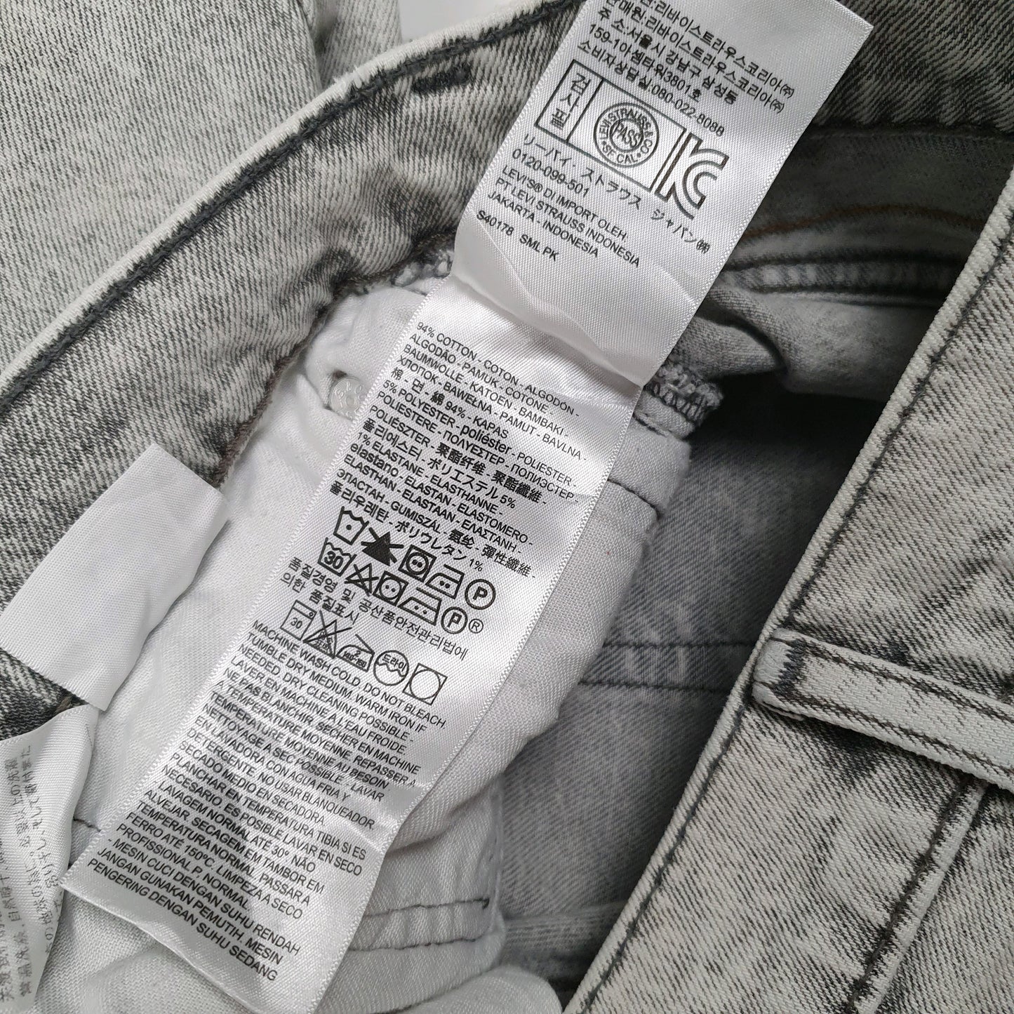 Mens Grey Levis   Jeans