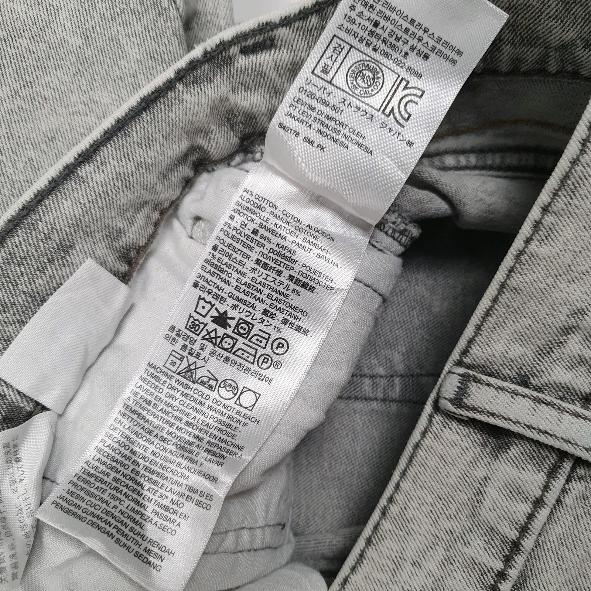 Mens Grey Levis   Jeans