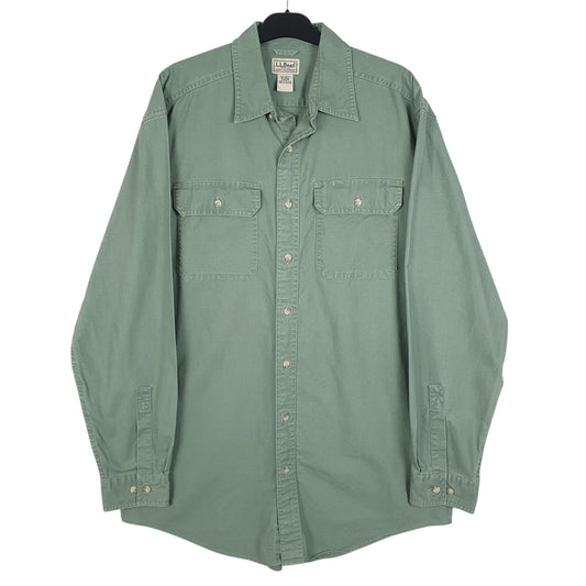 Mens Green L.L.Bean  Long Sleeve Shirt