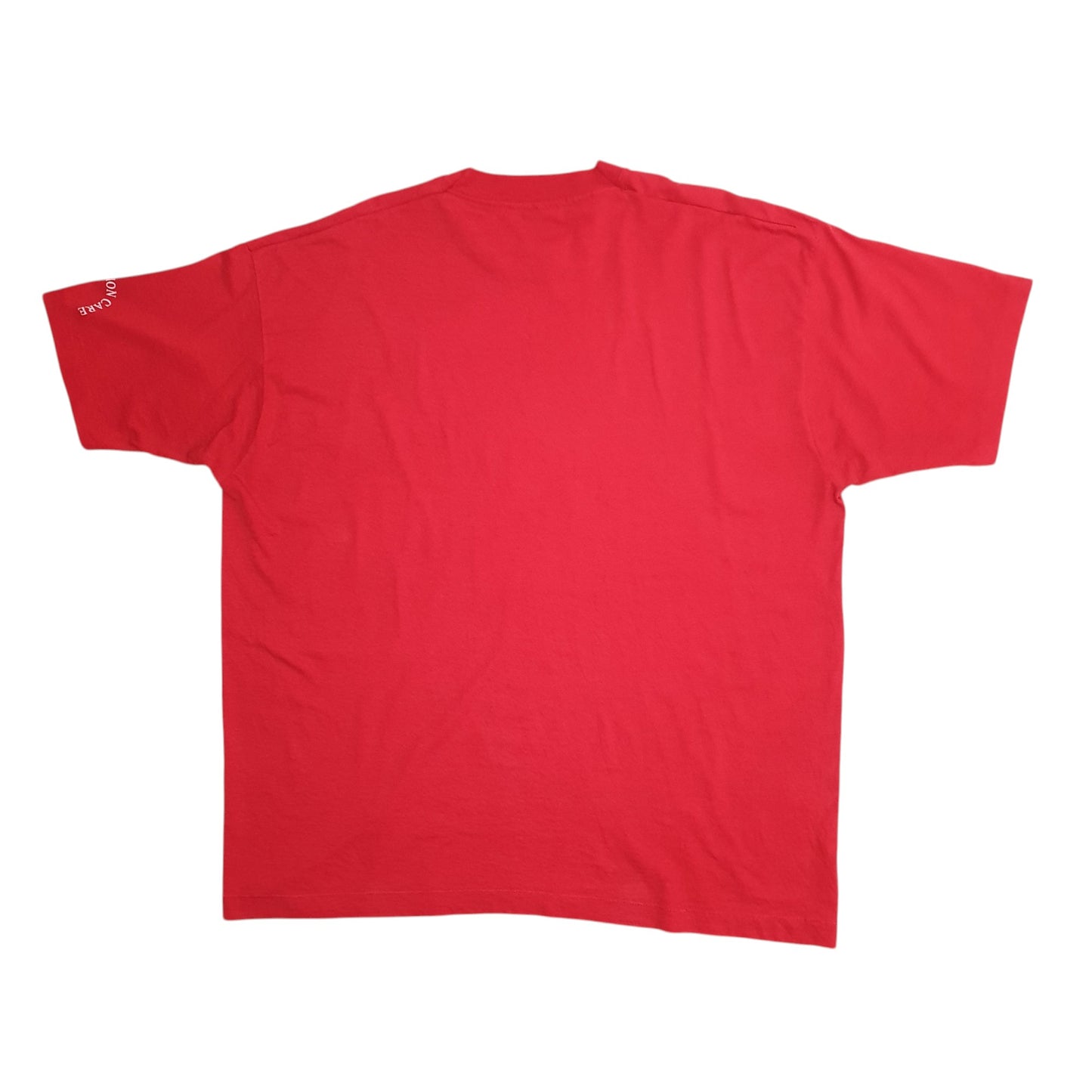 Mens Red Fruit Of The Loom Single Stitch Vintage 90s  T Shirt