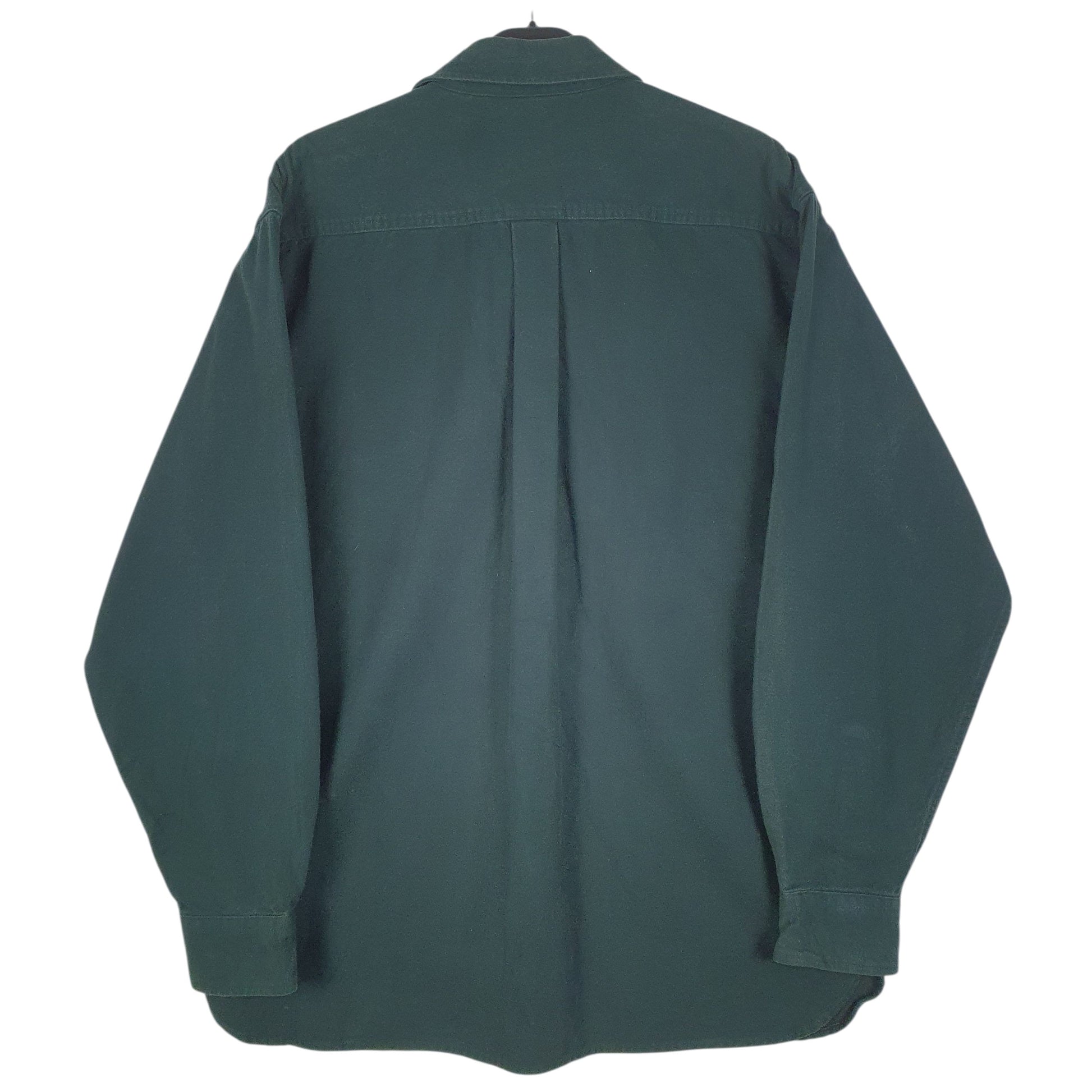 Mens Green L.L.Bean Chamois  Shirt