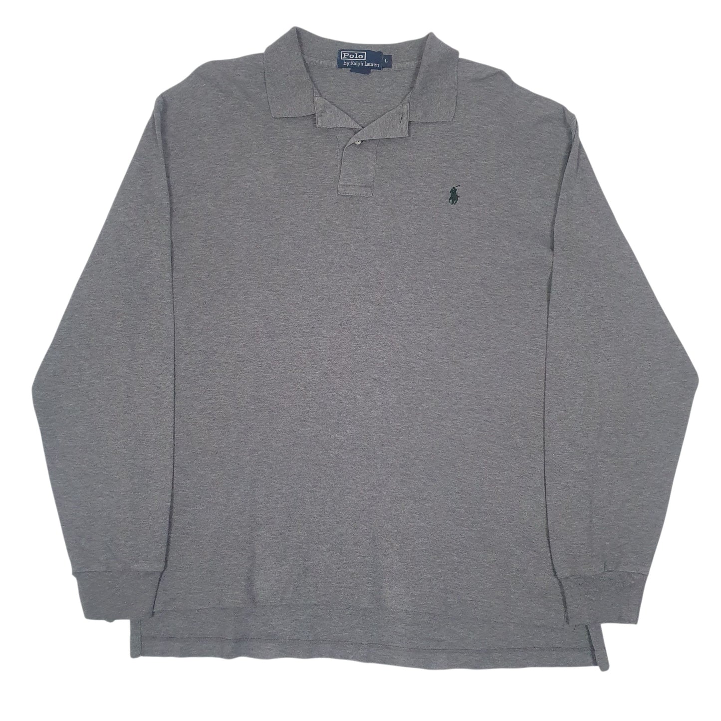 Mens Grey Polo Ralph Lauren  Long Sleeve Polo Shirt