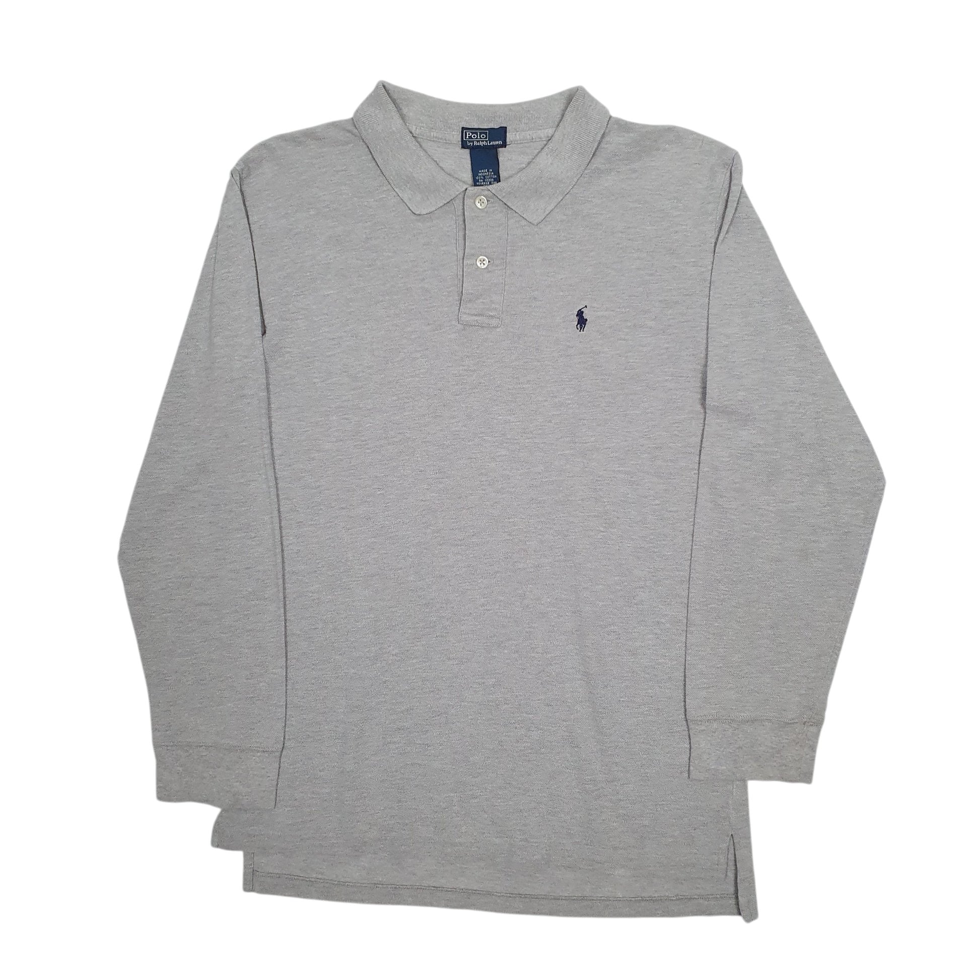 Mens Grey Polo Ralph Lauren  Long Sleeve Polo Shirt