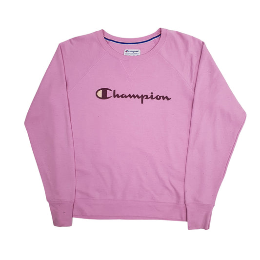 Womens Pink Champion  Crewneck Jumper