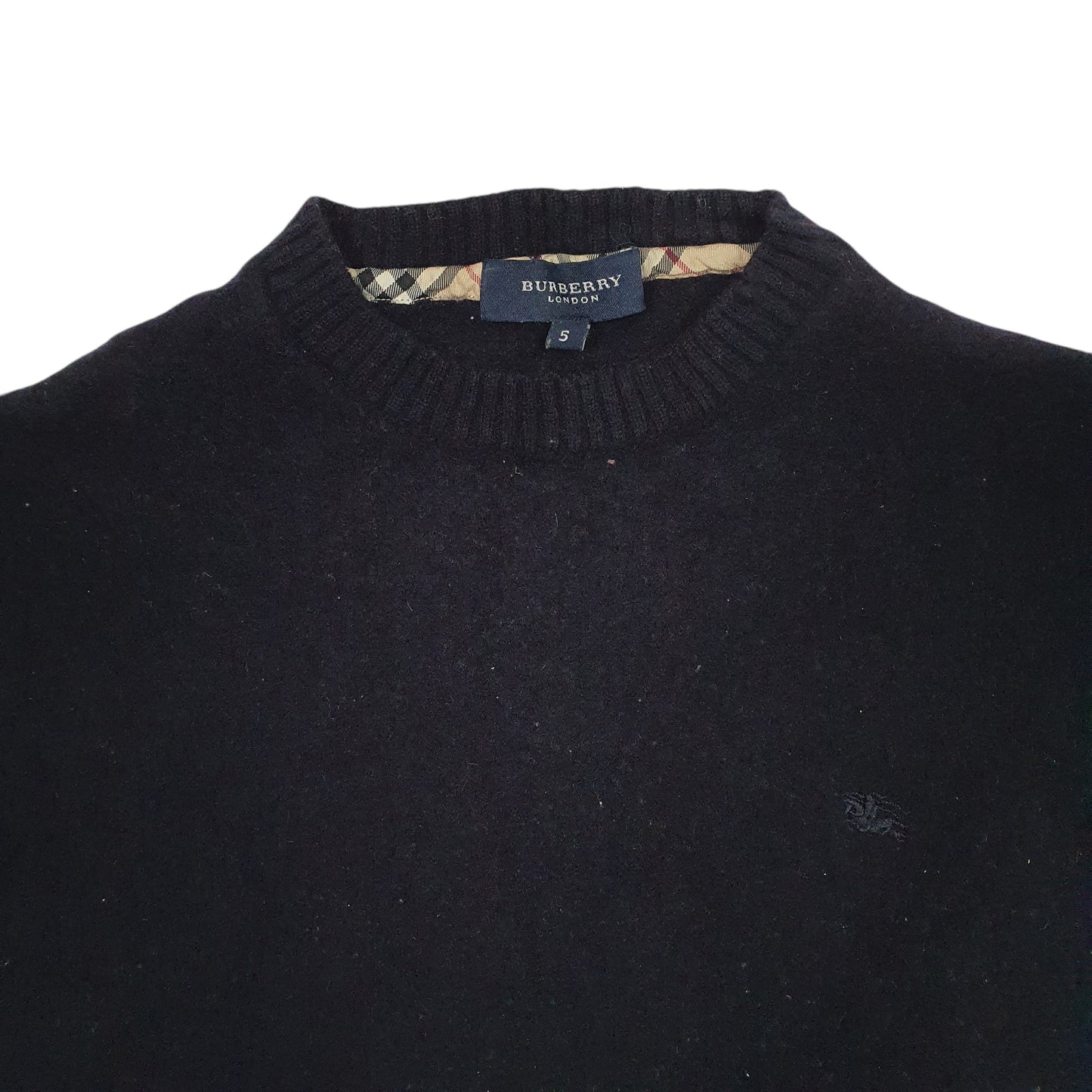 Womens Navy Burberry  Crewneck Jumper