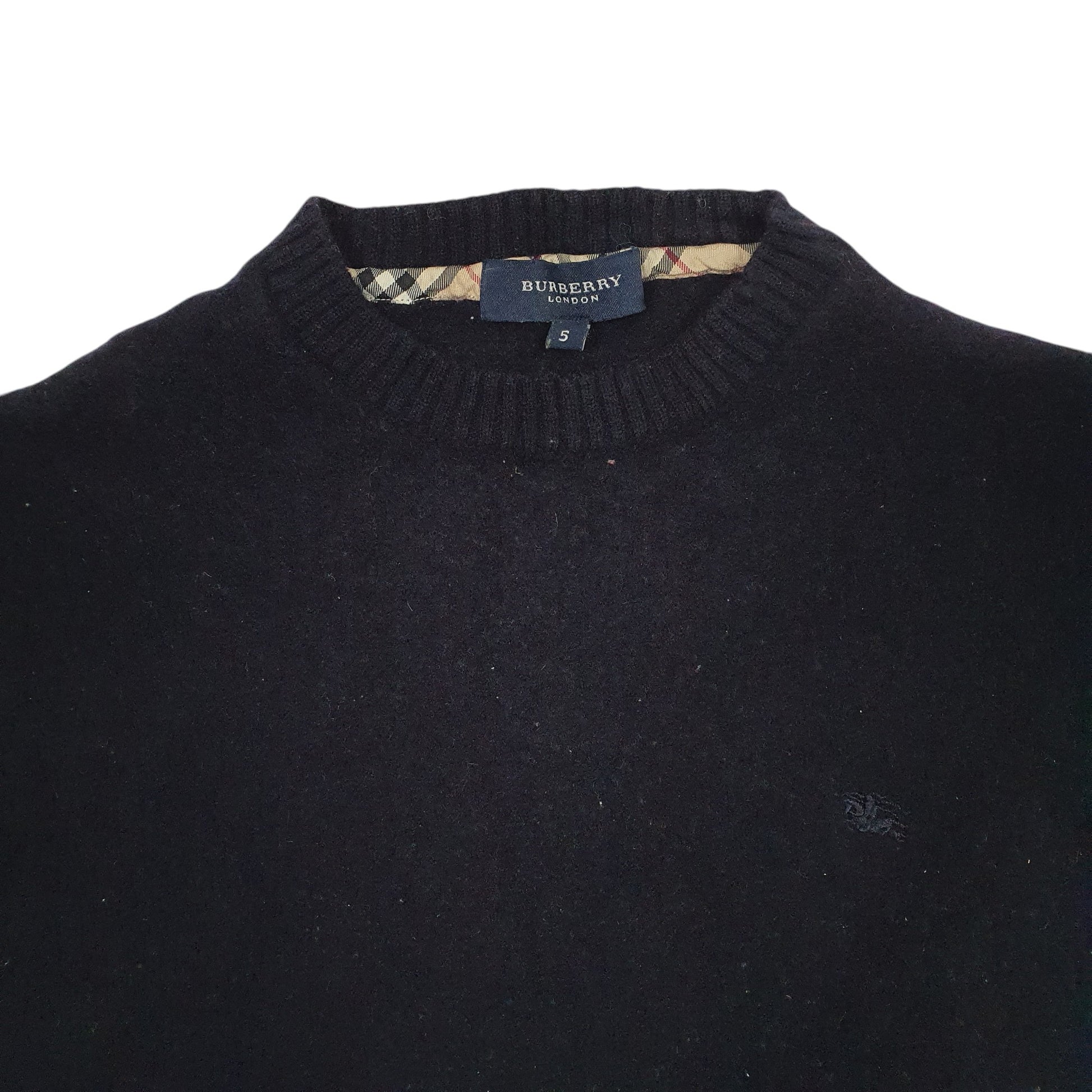 Womens Navy Burberry  Crewneck Jumper