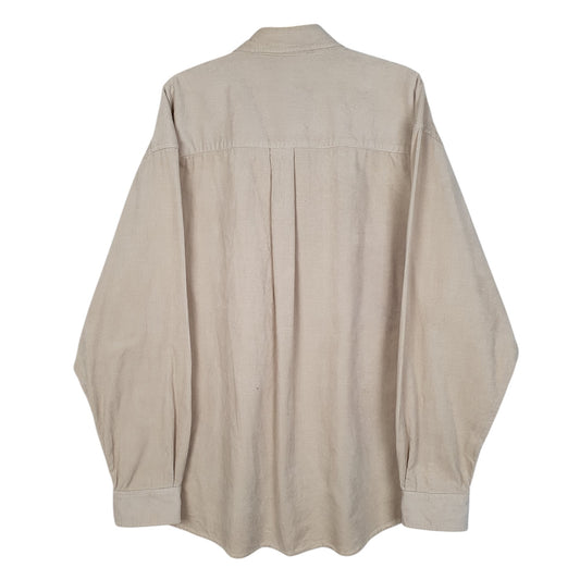 Mens Cream Eddie Bauer Corduroy  Shirt